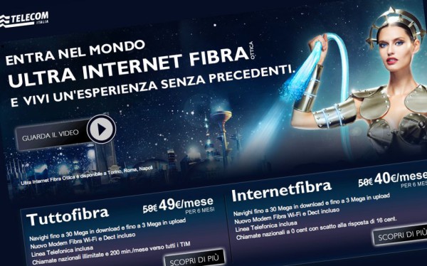 Le proposte di Telecom Italia per la fibra ottica: TuttoFibra e InternetFibra